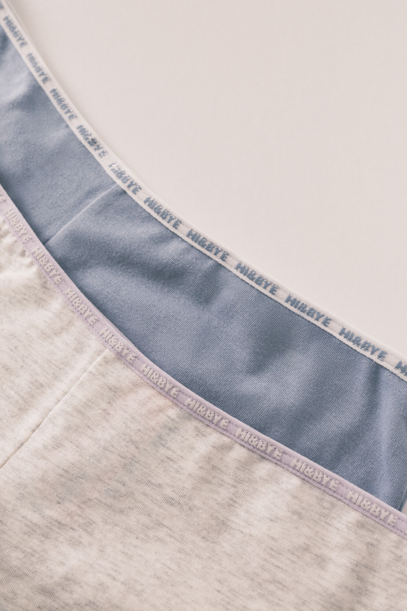 HI&BYE Pack de 2 cuecas boxer em algod&atilde;o azul cinzento