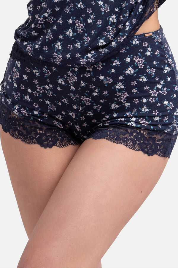 Dorina Cuecas boxer de renda azul