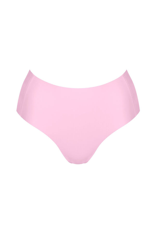 Sloggi Cueca cintura alta em microfibra sem costura rosa