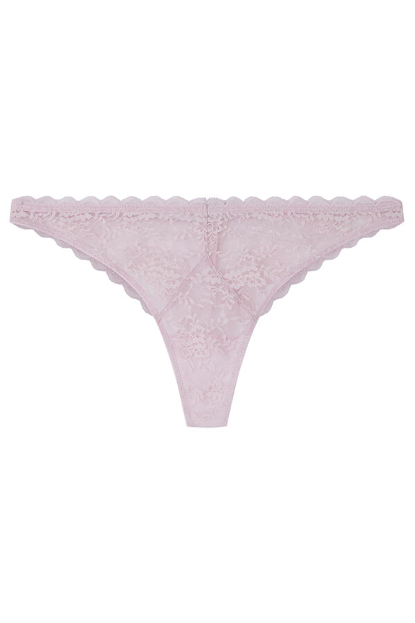 Women'secret Tanga encaje rosa rosa