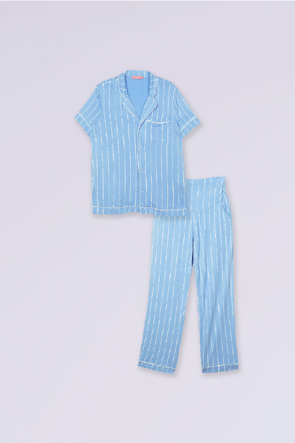 Womensecret Conjunto de pijama às riscas pré-mamã estampado