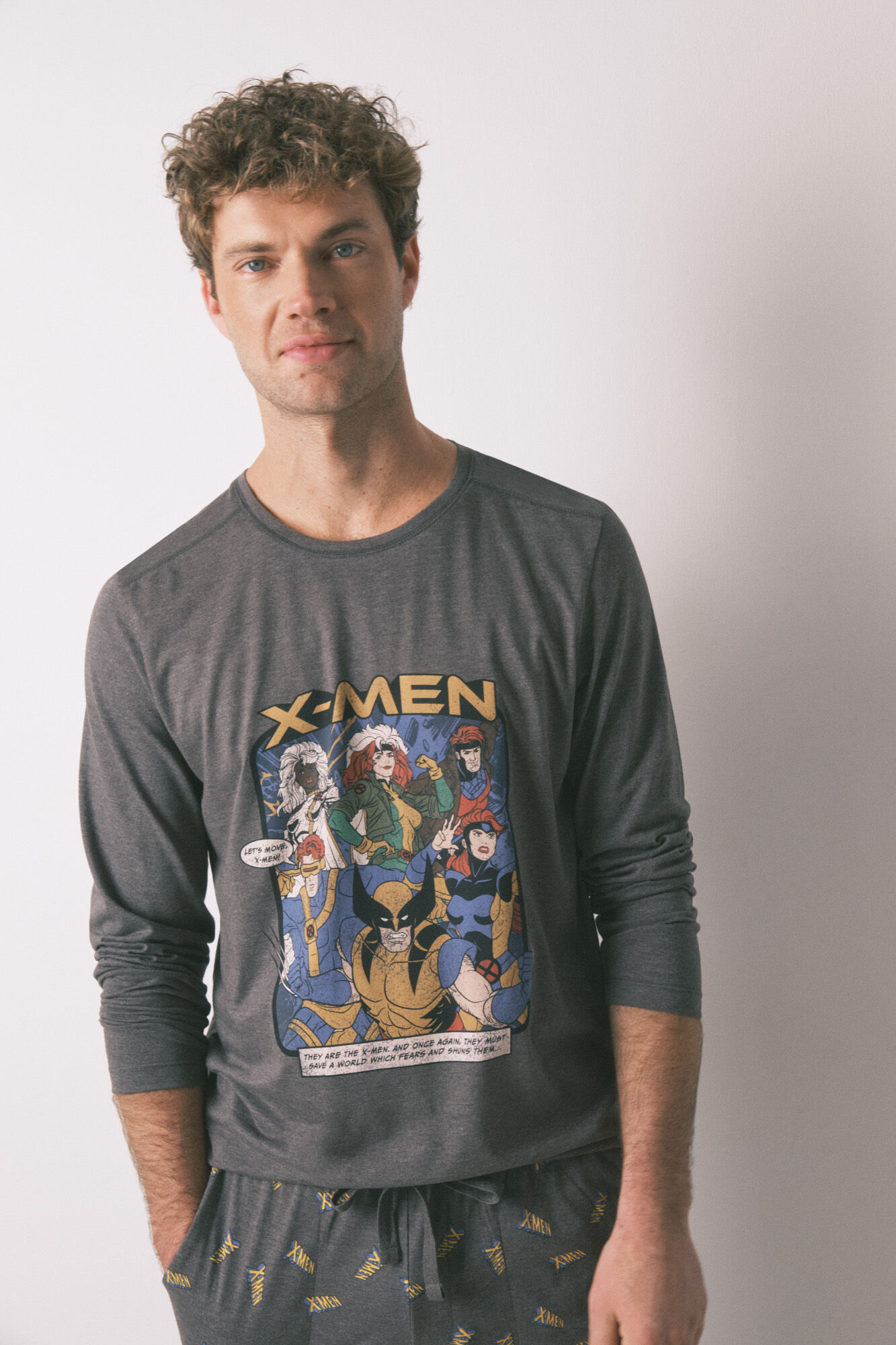 Women'secret Pijama comprido masculino algod&atilde;o X Men