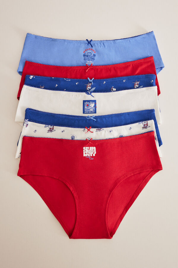 Women'secret Pack 7 bragas anchas Snoopy estampado