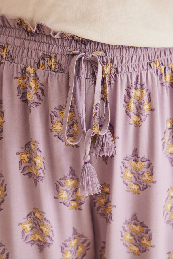 Women'secret Pantal&oacute;n pijama largo viscosa flores estampado