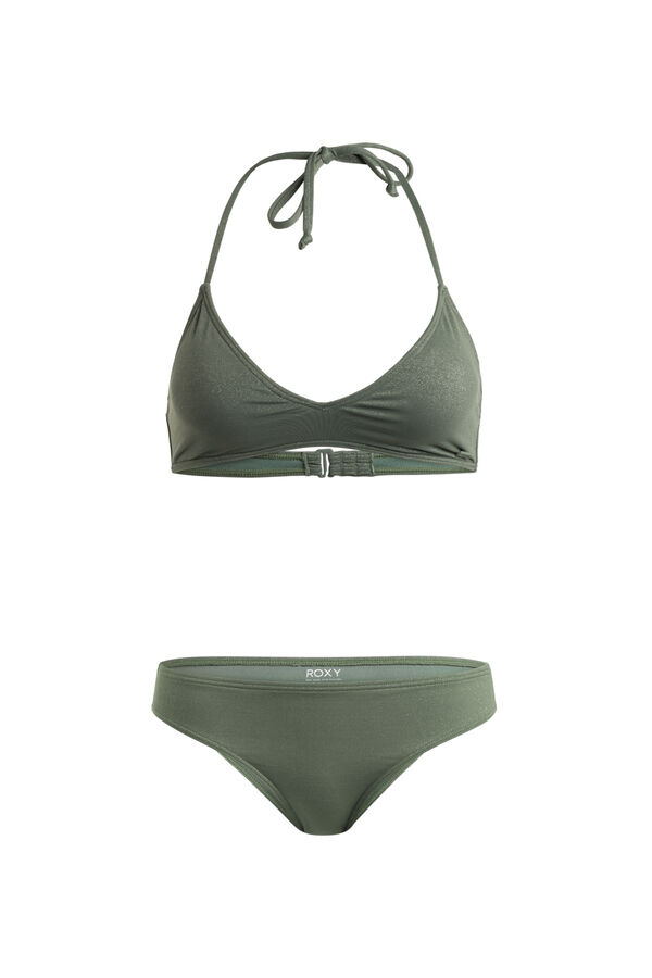Roxy Conjunto de biquíni triangular para mulher  - Shiny Wave  bege