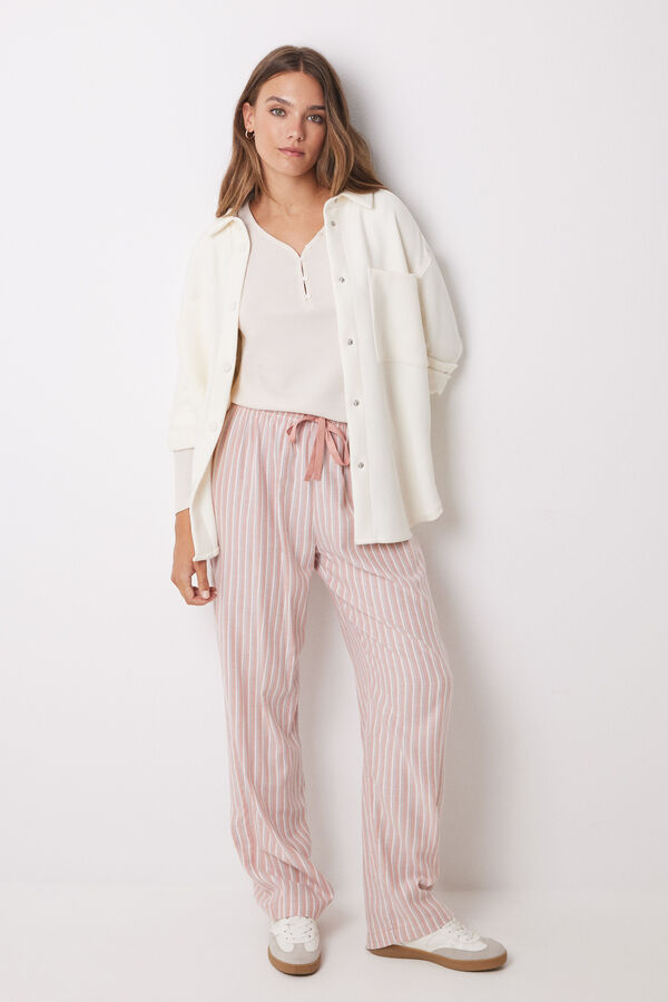 Women'secret Camiseta panadera manga larga marfil marfil