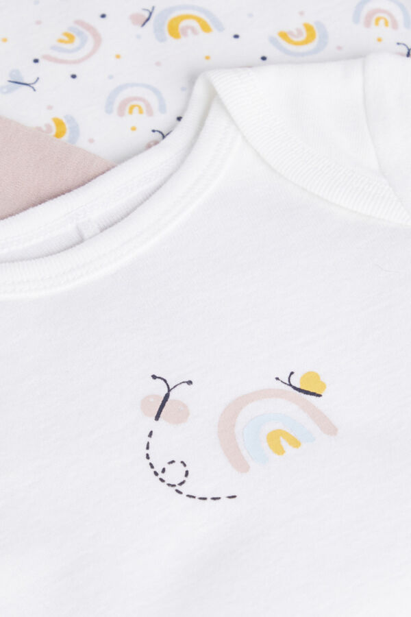 Name it Conjunto de 3 bodies beb&eacute; menina rosa