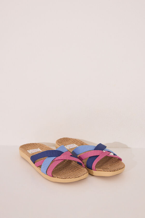 Women'secret Sandalias tiras azul claro azul