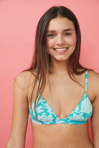 HI&BYE Top bikini triangular flores