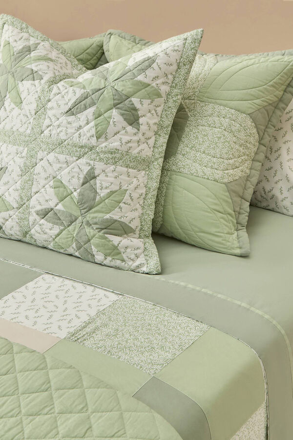 Textura Capa n&oacute;rdica algod&atilde;o patchwork bege