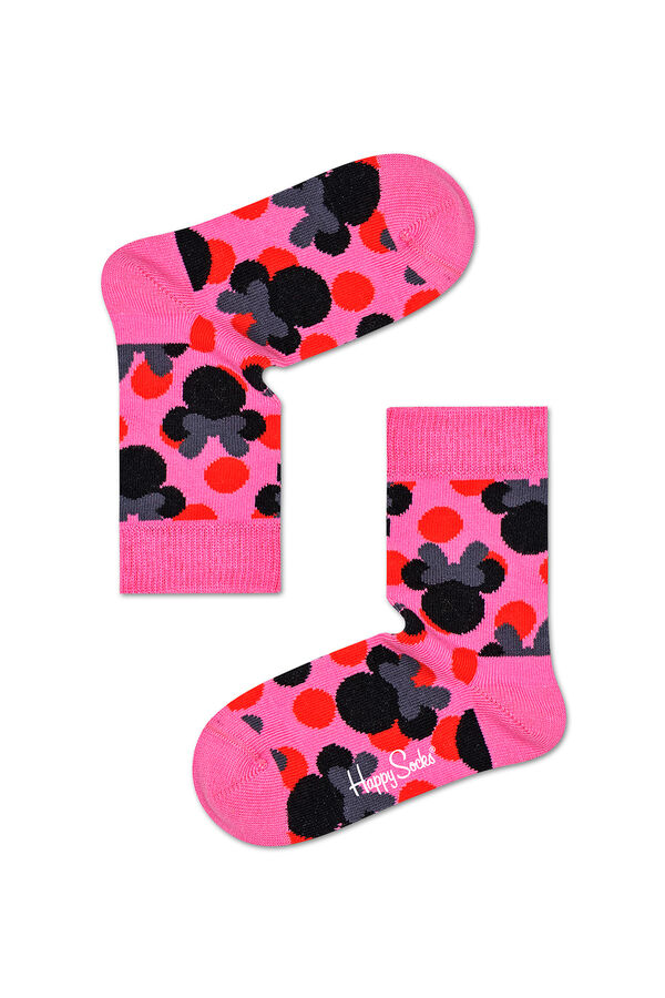 Happy Socks Meias Disney infantis polca Minnie rosa rosa