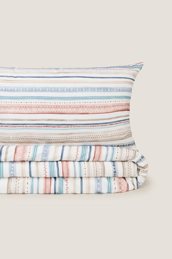 Textura Funda n&oacute;rdica rayas multicolor azul