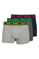 Jack & Jones Pack de 3 boxers curtos cinzento