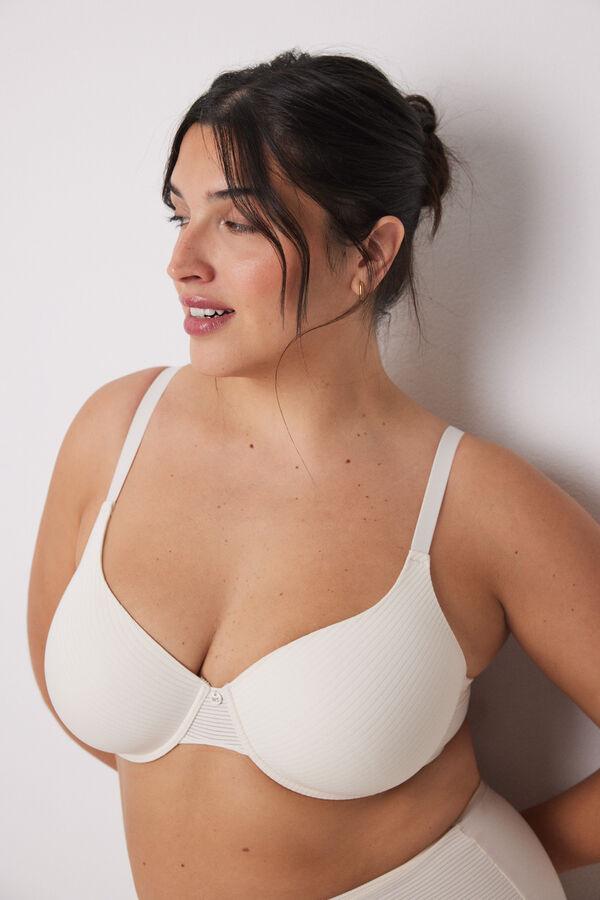 Women'secret Sujetador cl&aacute;sico BEAUTIFUL microfibra vainilla marfil