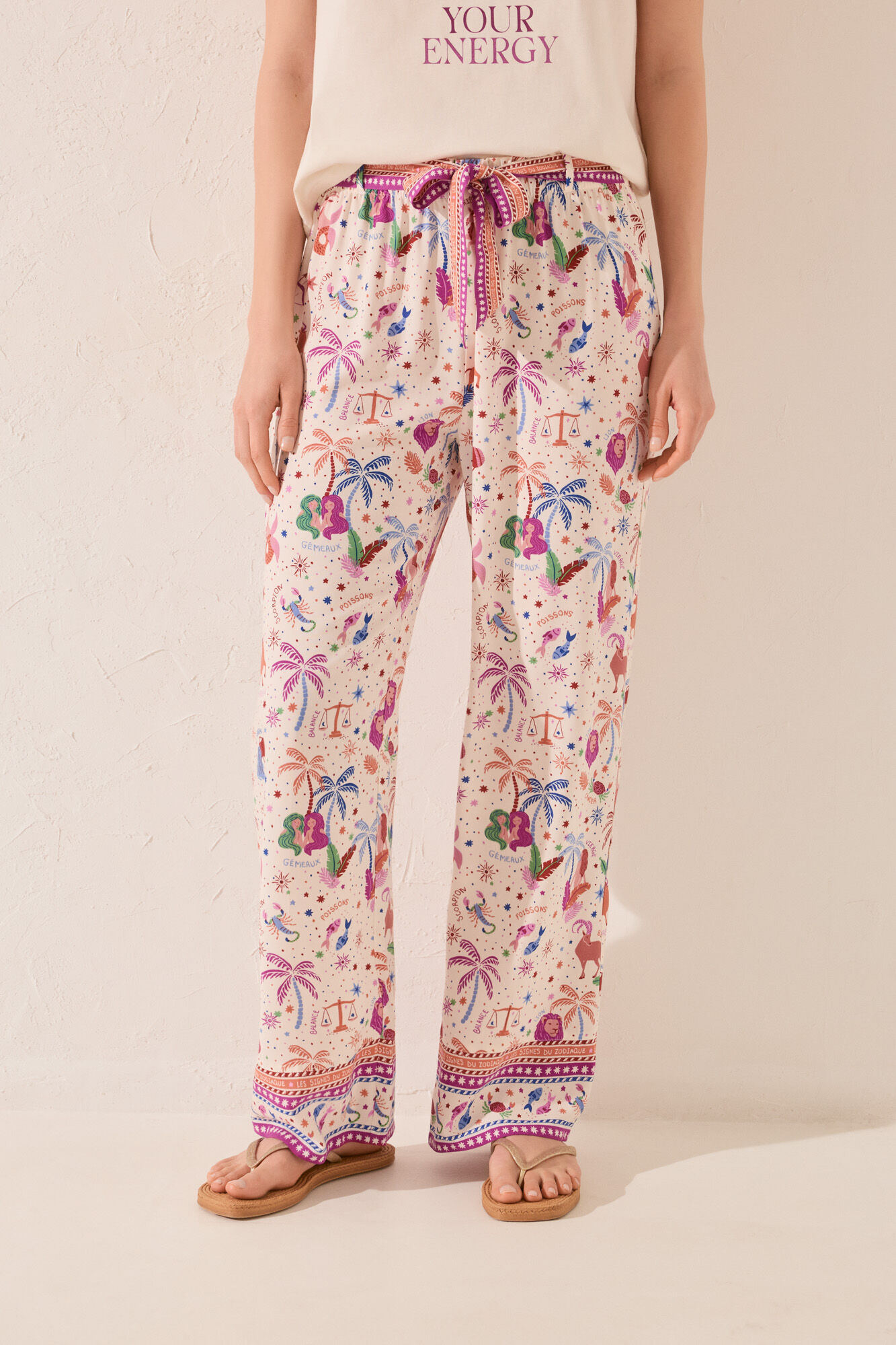 Women'secret Pantal&oacute;n largo estampado multicolor