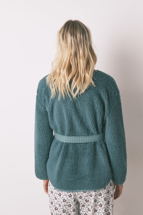Women'secret Robe estilo t&uacute;nica de pelo verde verde