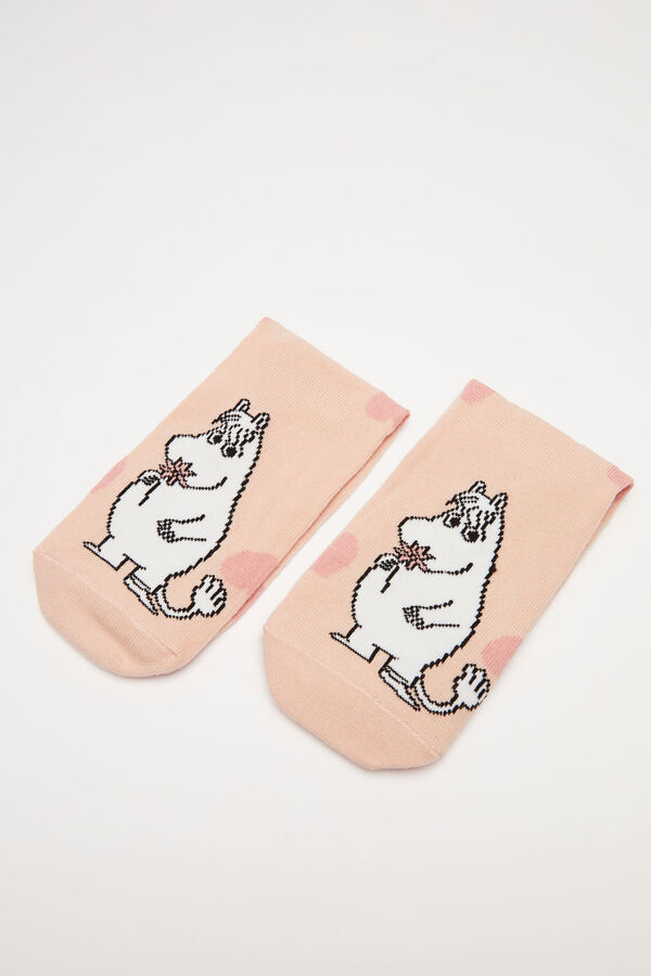 Women'secret Calcetines algod&oacute;n Moomin rosa estampado