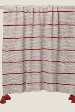 Womensecret Manta tricot algodão 120 x 180 cm. vermelho