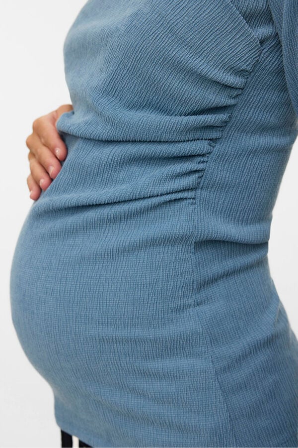 Mamalicious Top manga larga maternity y lactancia  azul