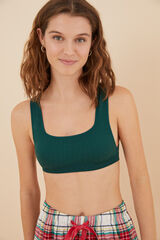 Women'secret Top seamless textura verde verde