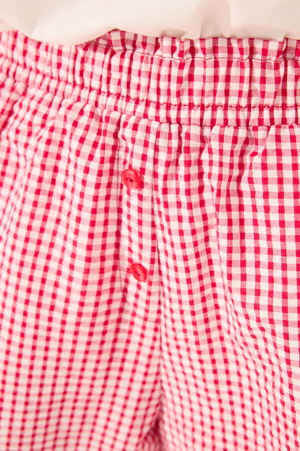 Women'secret Cal&ccedil;a xadrez vermelho estampado