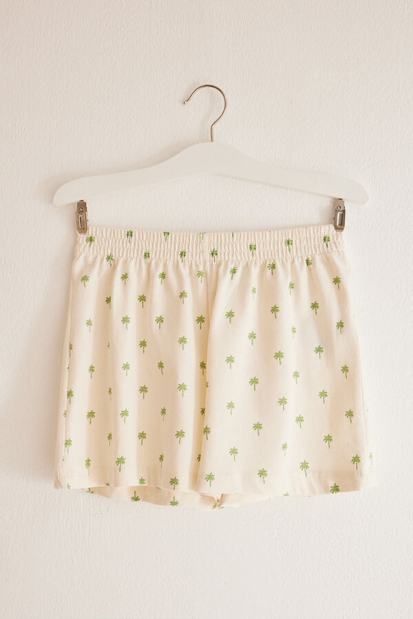 Women'secret Pijama curto 100% algod&atilde;o Stitch  verde