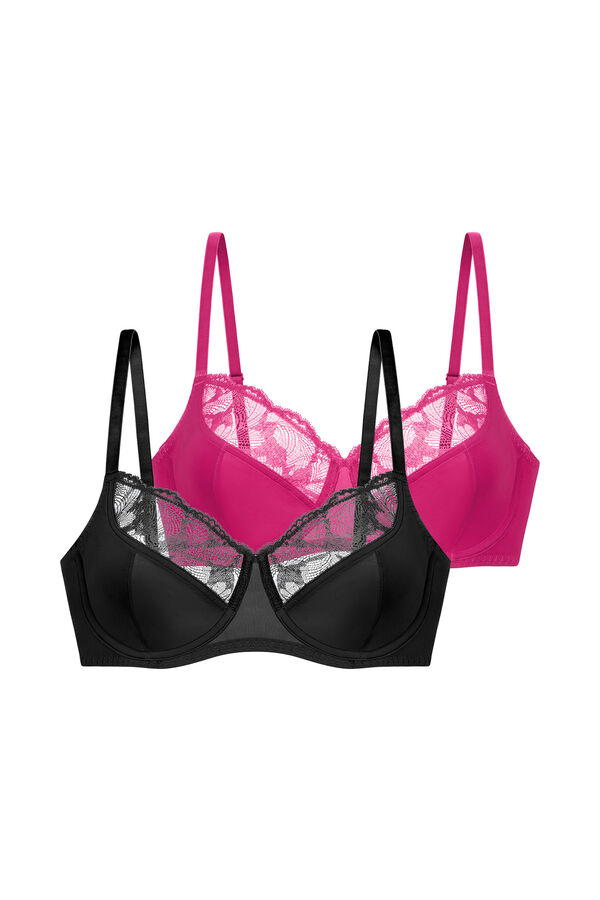 Dorina Pack de 2 sutiãs com aro e sem enchimento rosa