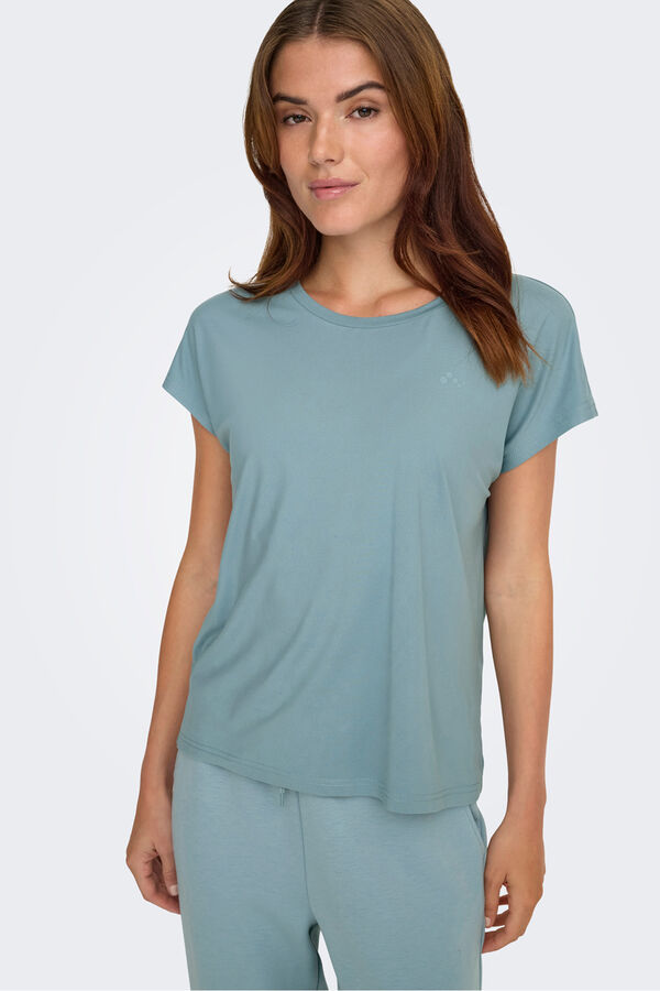 Only Play Camiseta manga corta deportiva gris