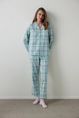 Penti Conjunto de camisa y pantal&oacute;n Ellie Checked Ls verde