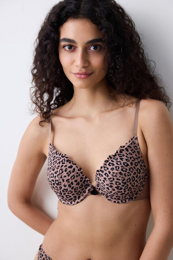 Penti Suti&atilde; push-up leopardo cru