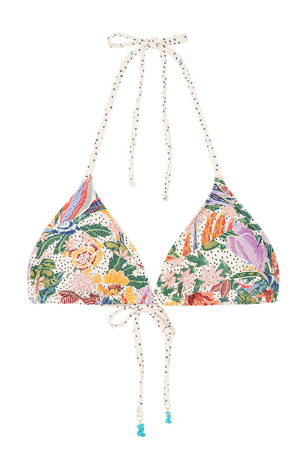 Women'secret Top bikini triangular tropical estampado