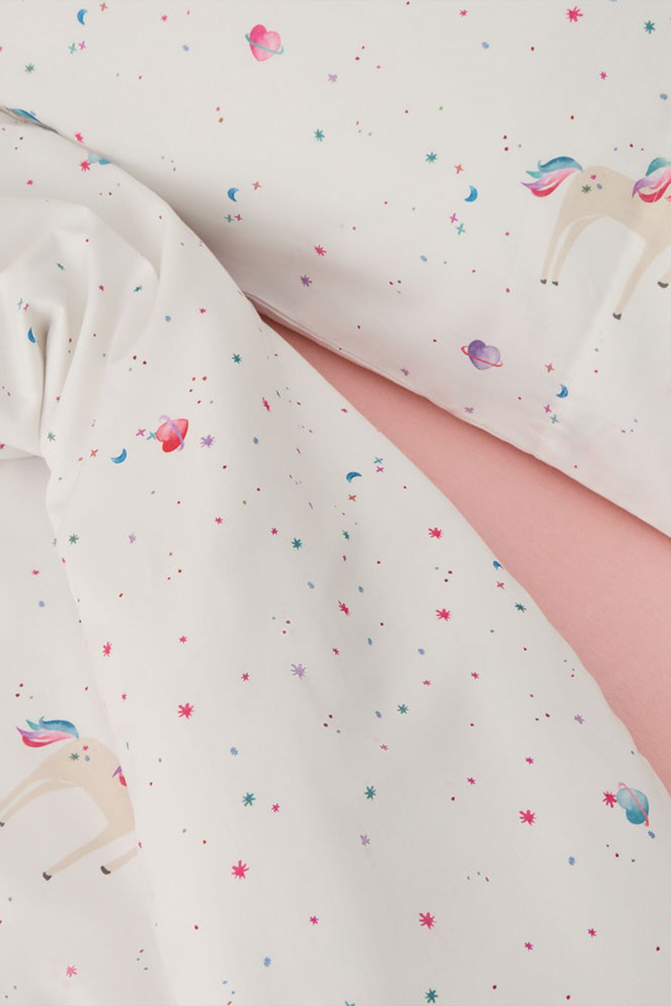 Textura Funda n&oacute;rdica algod&oacute;n unicornios