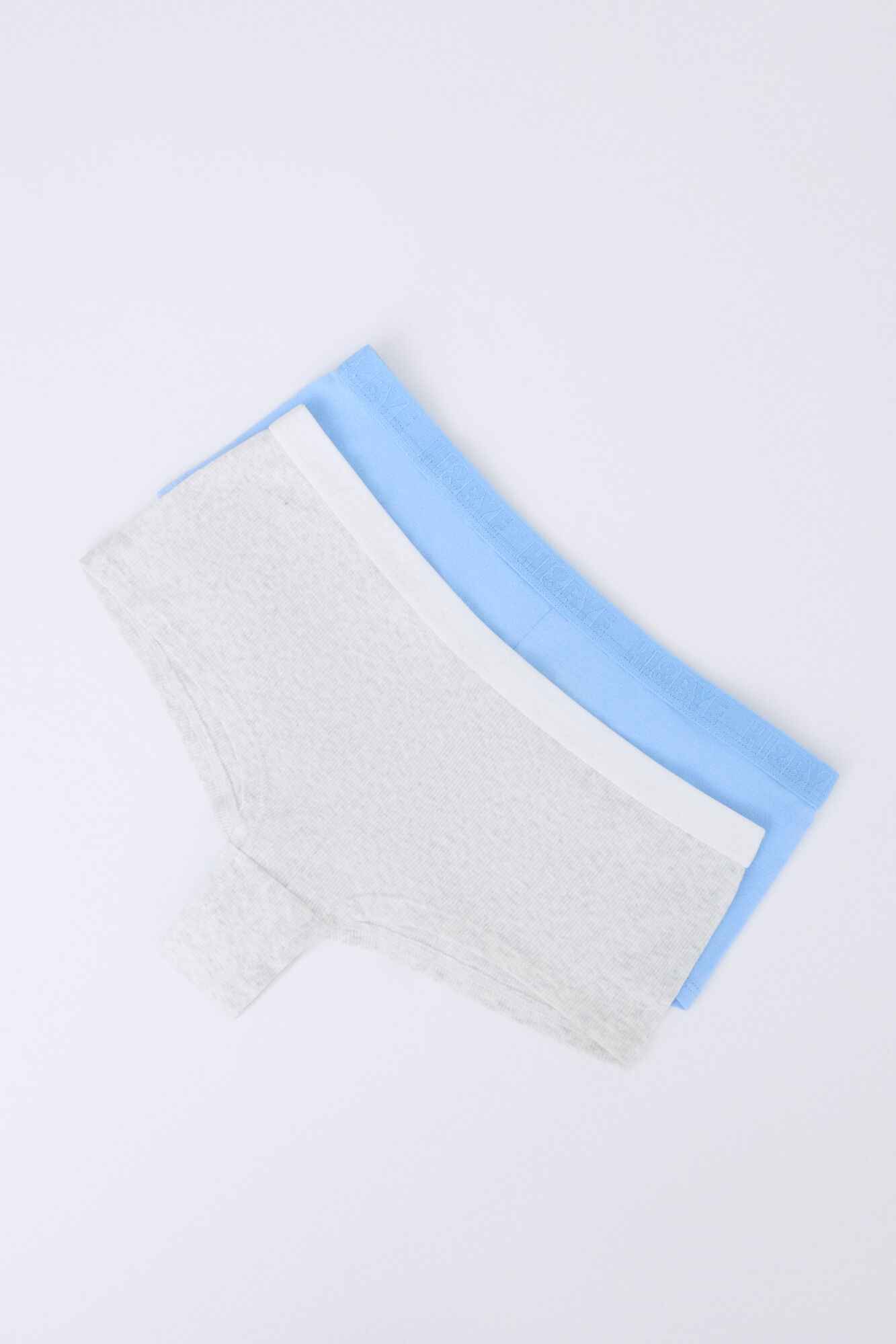 HI&BYE Pack 2 bragas b&oacute;xer azul, gris