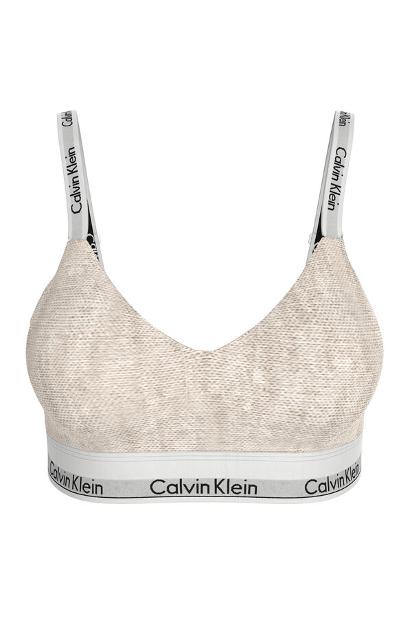 Calvin Klein Sutiã bralette CK cru