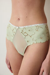 Penti Braga alta encaje flores verde verde