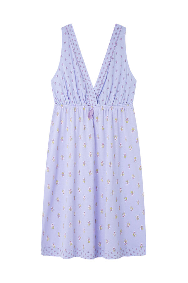 Women'secret Camis&oacute;n corto 100% algod&oacute;n azul flores estampado
