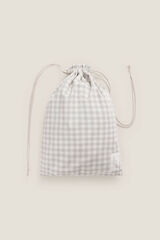 Textura Bolsa cuadros vichy gris