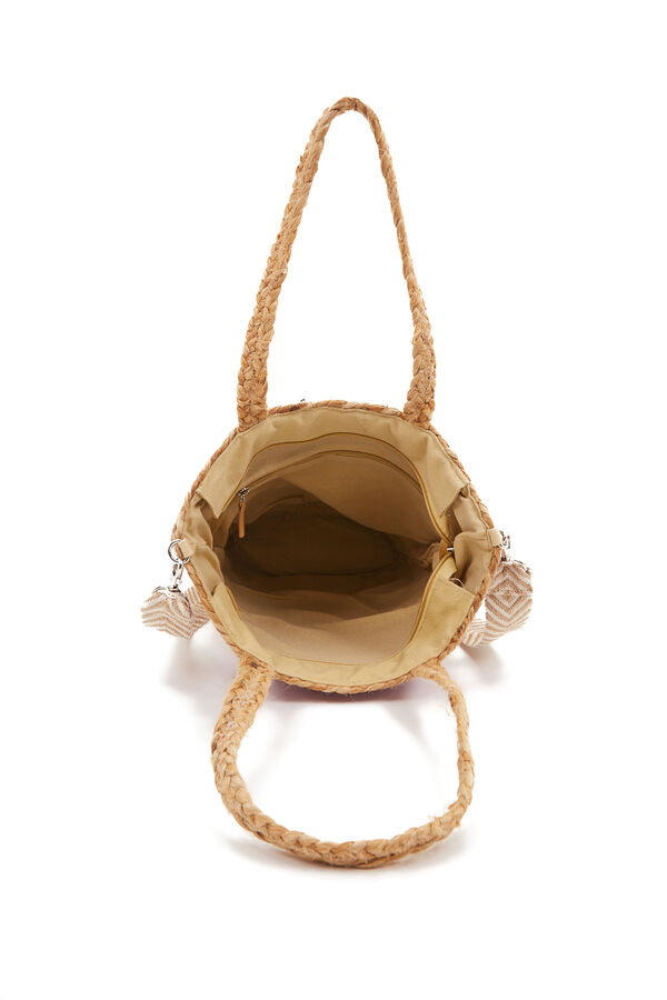 Abbacino Cesto grande de r&aacute;fia Summer Song com degrad&ecirc; f&uacute;csia rosa