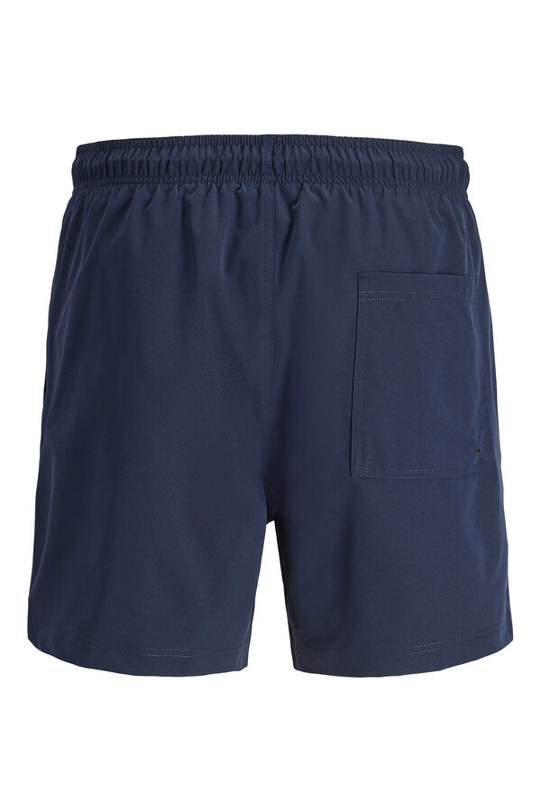Jack & Jones Ba&ntilde;ador b&aacute;sico liso logo bordado azul