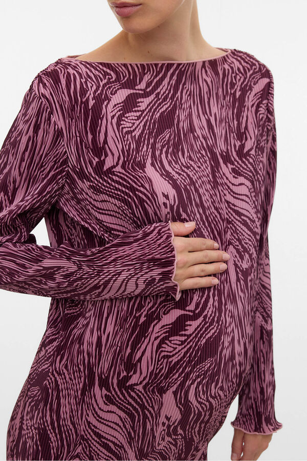 Mamalicious Vestido plisado maternity  morado/lila