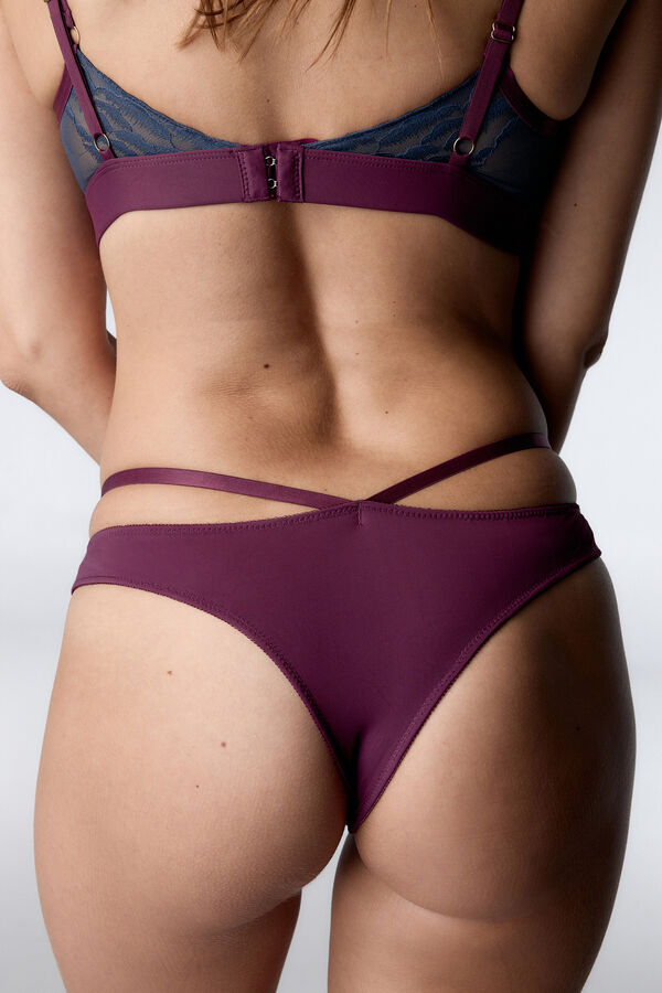 Black Limba Tanga Cleo Steel Blue azul