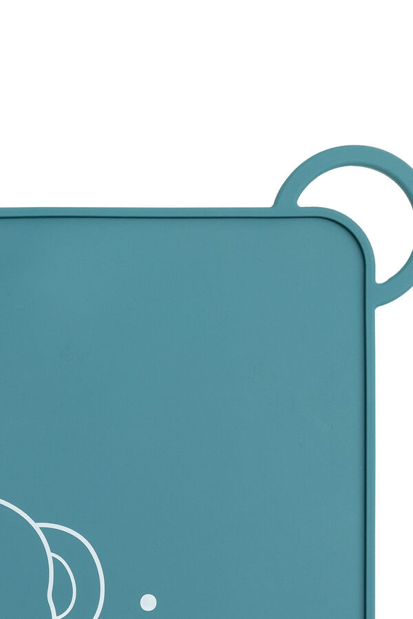 Mr. Wonderful Individual de mesa de silicone para bebês - Elefante azul estampado