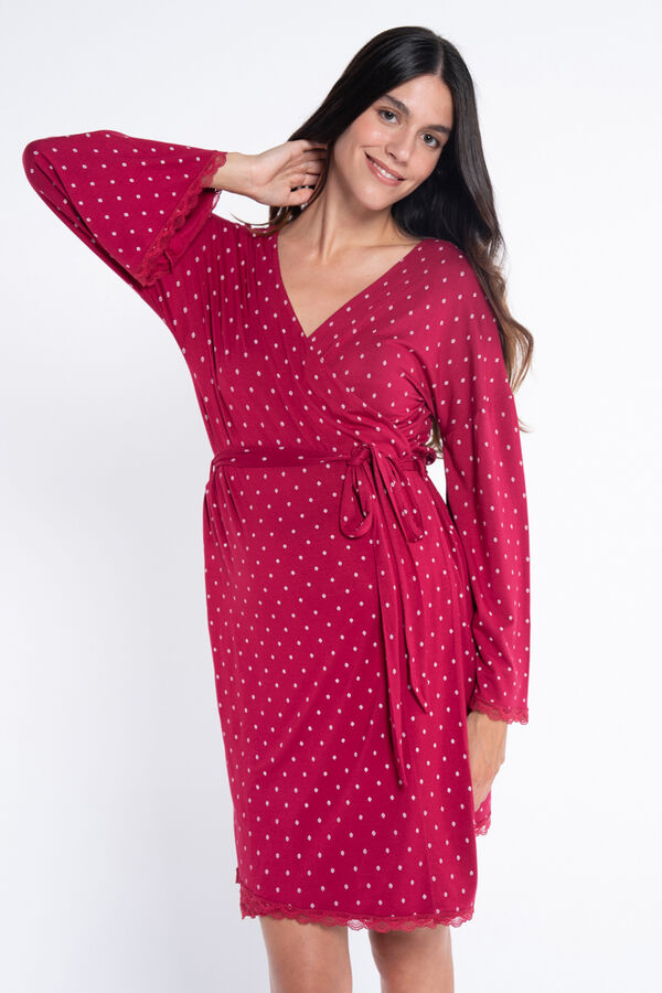 Ohma! Pr&eacute;-Mam&atilde; com estampado tie-dye vermelho