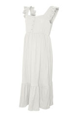 Mamalicious Vestido midi tirantes maternity y lactancia  blanco