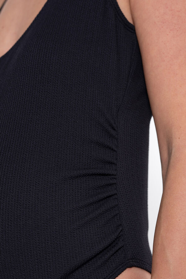 Ohma! Maiô de pré-mamã texturizado preto