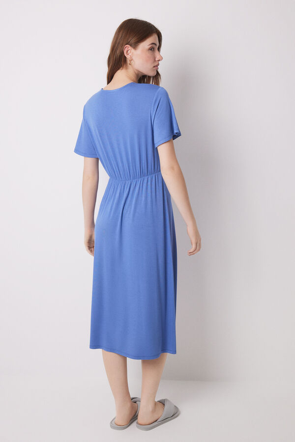 Women'secret Vestido midi soft touch azul azul