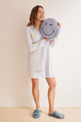 Women'secret Camis&oacute;n camisero rayas 100% algod&oacute;n SmileyWorld &reg; estampado