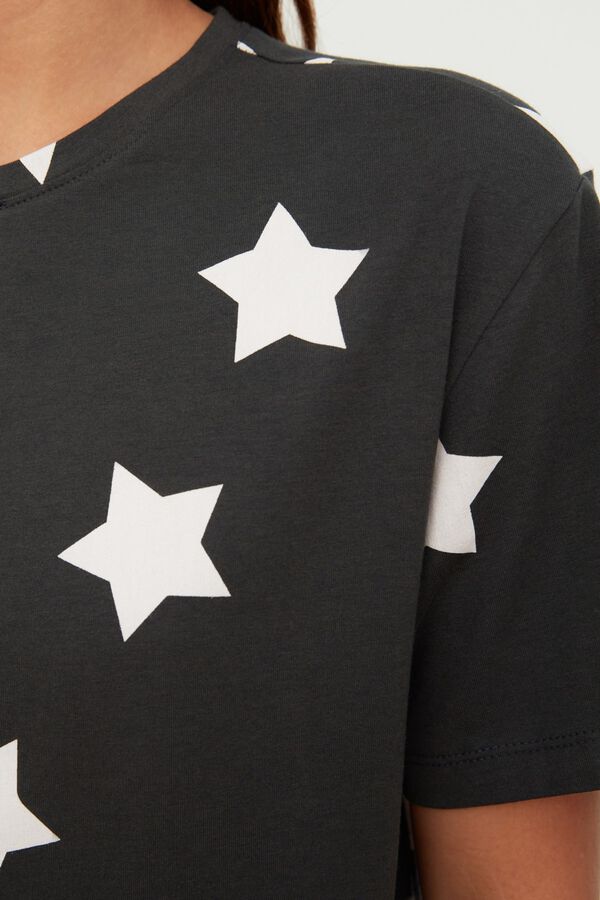 Trendyol Pijama de algod&oacute;n estampado galaxia estampado
