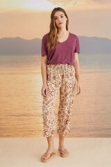 Women'secret Pantal&oacute;n Capri estampado multicolor estampado