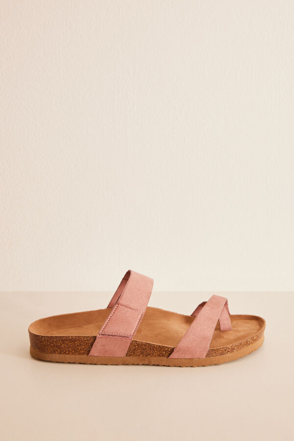 Women'secret Sandalias Bio color morado burdeos